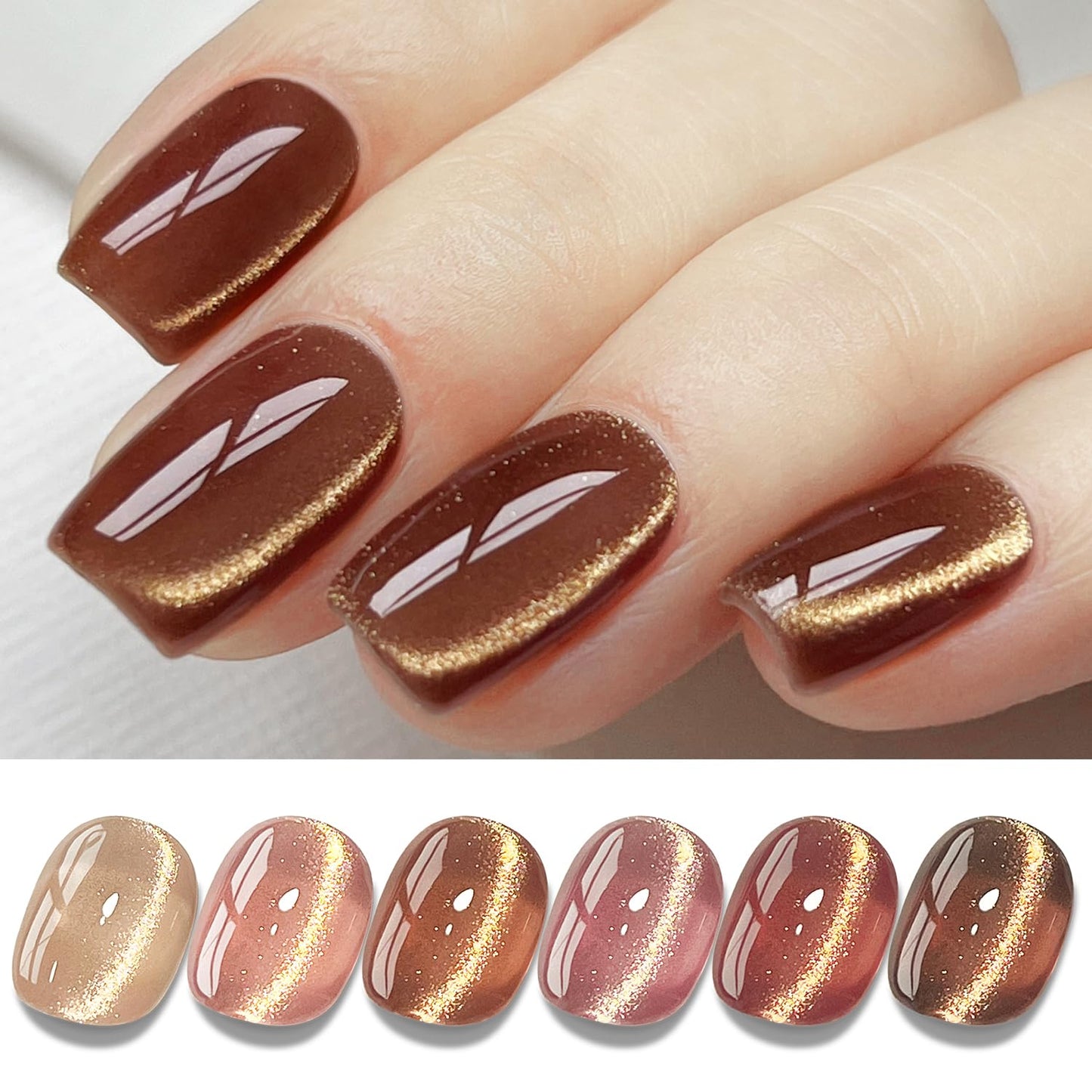 Magnetic Cat Eye Gel Nail Polish - 6Pcs Savings Pack - NailSala