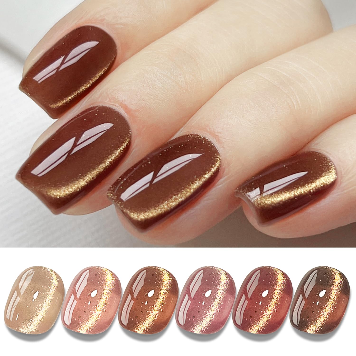 Magnetic Cat Eye Gel Nail Polish - 6Pcs Savings Pack - NailSala
