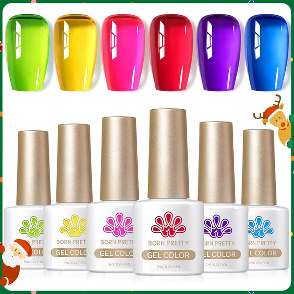 Jelly Gel Nail Polish - 6 Colors
