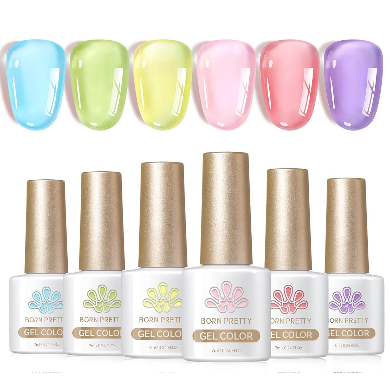 Jelly Gel Nail Polish Set - 6 Vibrant Shades – NailSala