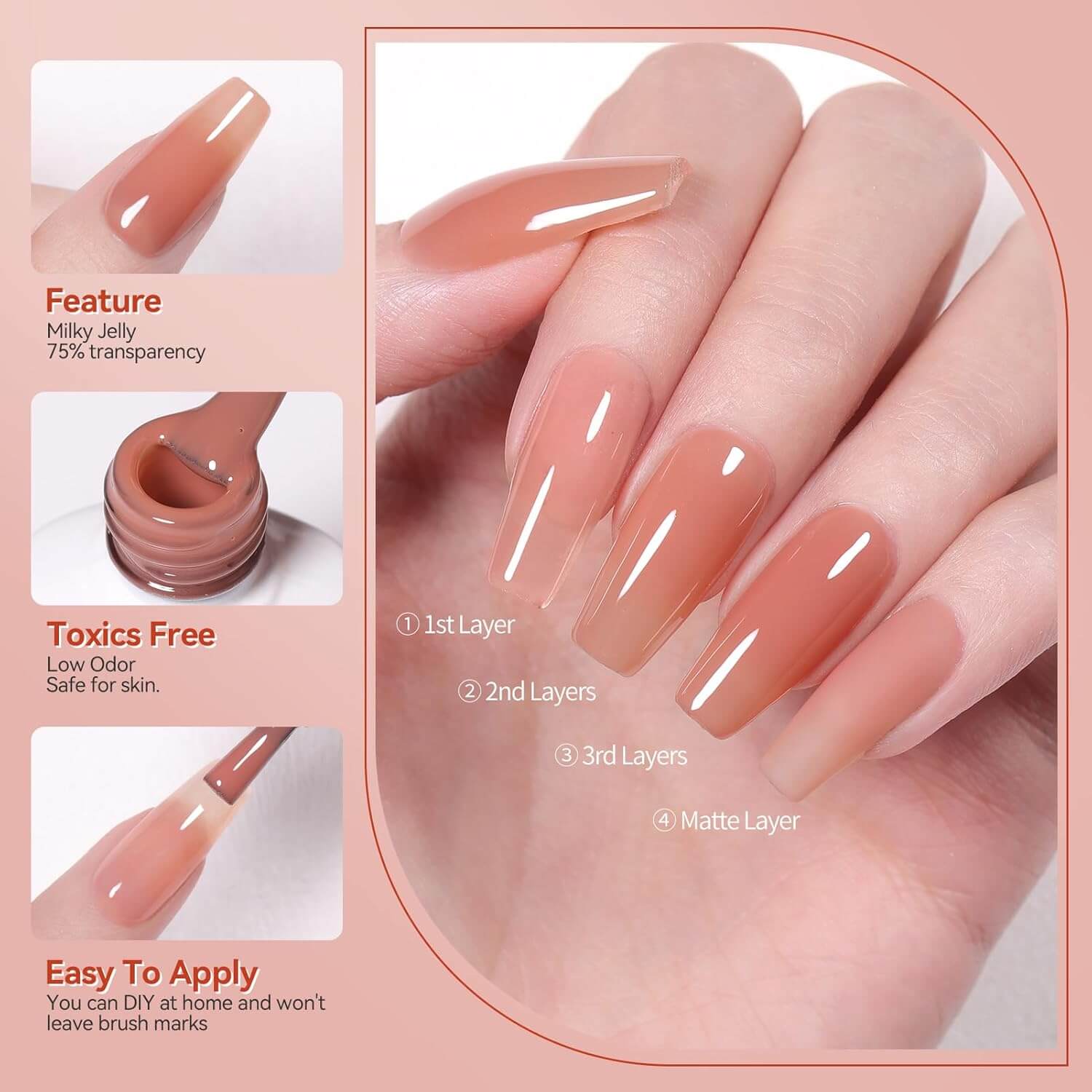 Jelly Gel Nail Polish Set - 6 Vibrant Shades – NailSala