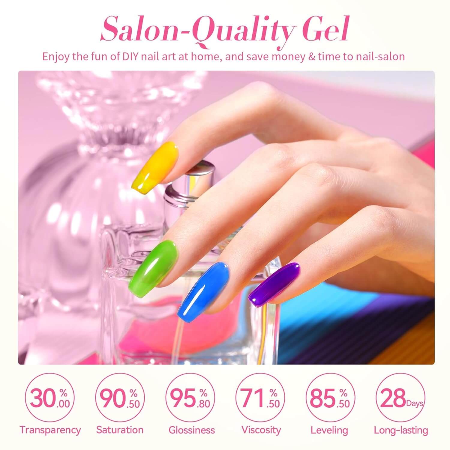 Jelly Gel Nail Polish Set - 6 Vibrant Shades – NailSala