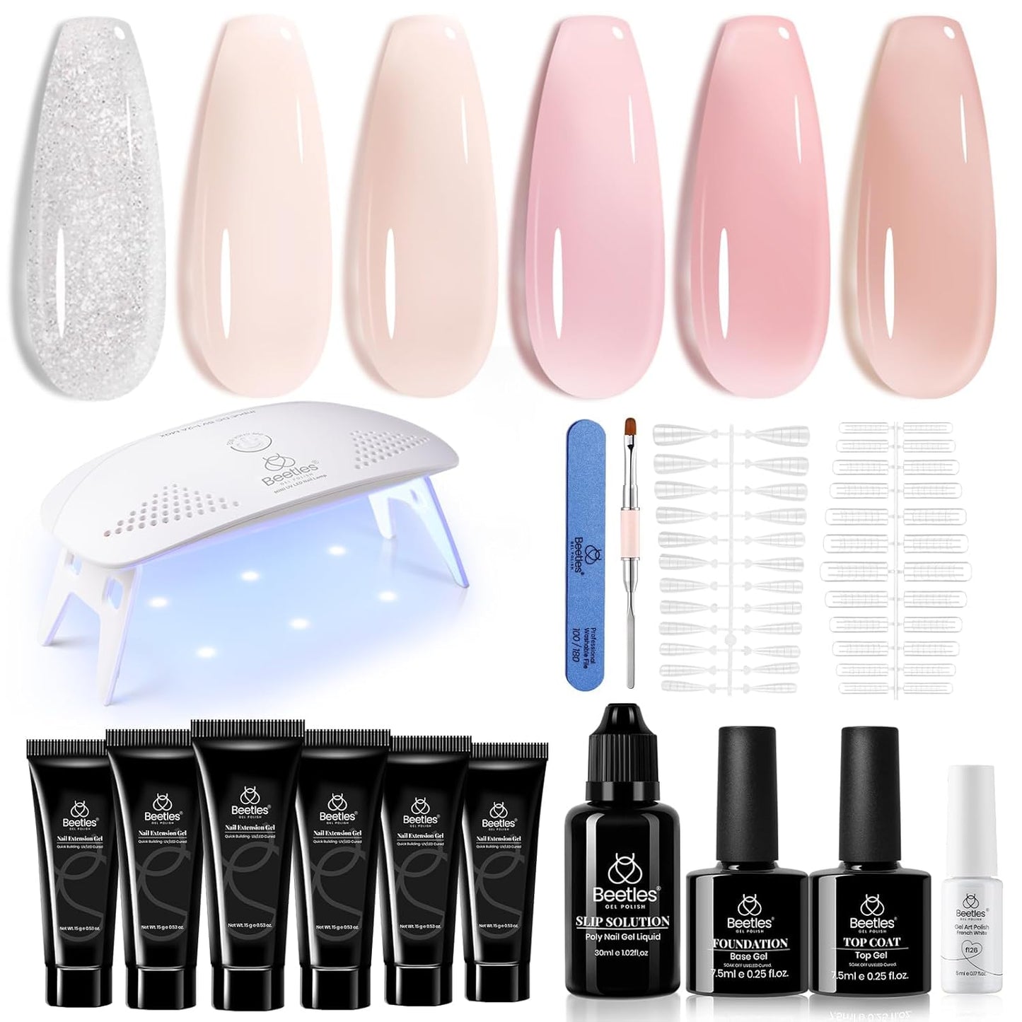 Poly Gel Nail Extension Kit - Winter Collection - 6 Colours