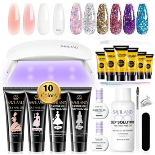Glitter Nail Gel Extension Kit - 10 Colours 🔥Best Deal🔥