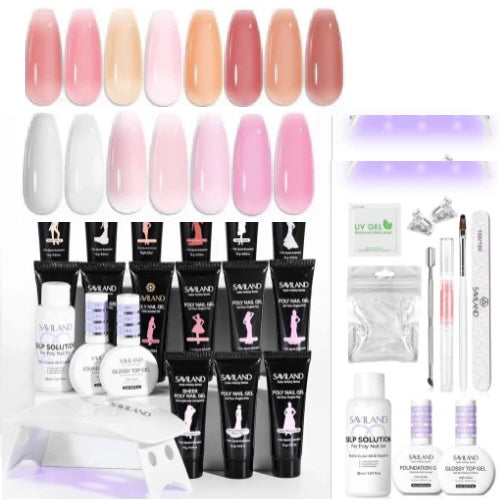 Poly Gel Nail Extension Kit - 15 Colours 🔥 Red-Hot Deal 🔥 - NailSala