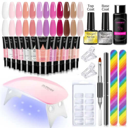 Poly Gel Nail Extension Kit - 12 Colours - Limited Quantity - NailSala
