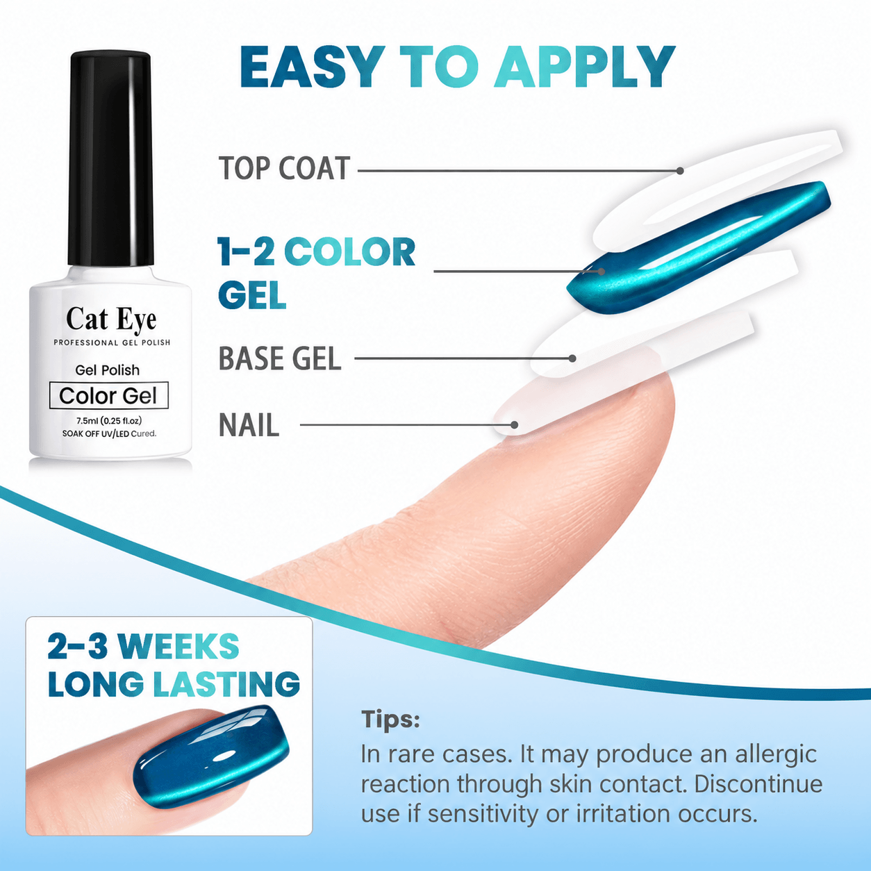 Magnetic Cat Eye Gel Nail 6 Colors NailSala