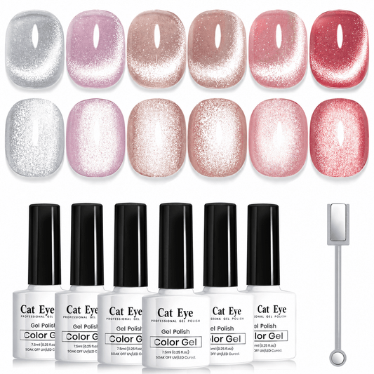 Magnetic Cat Eye Gel Nail 6 Colors NailSala