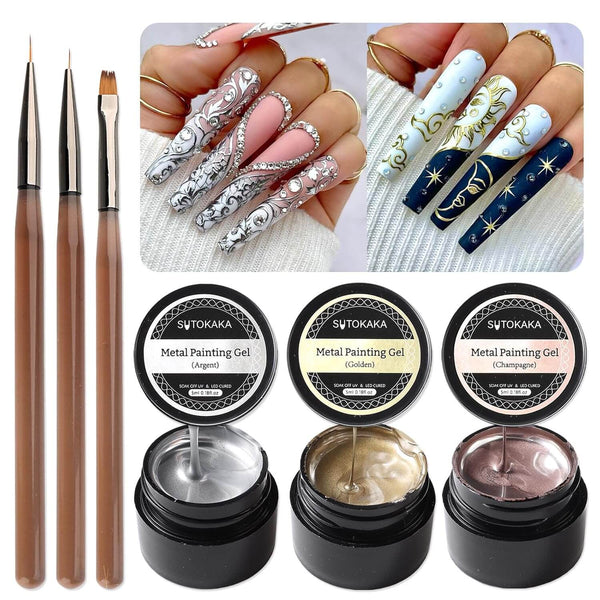 Metallic Gel Nail Polish Set