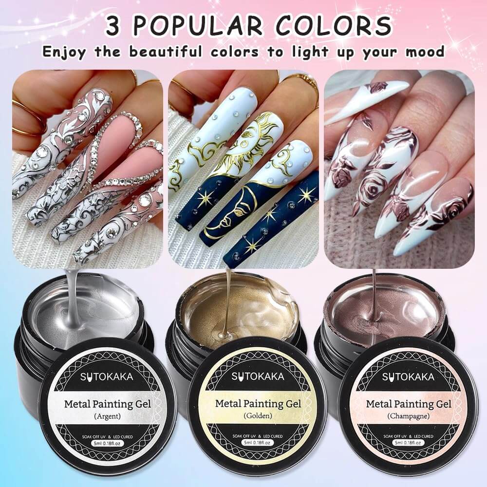 Metallic Gel Nail Polish Set - UK Store NailSala