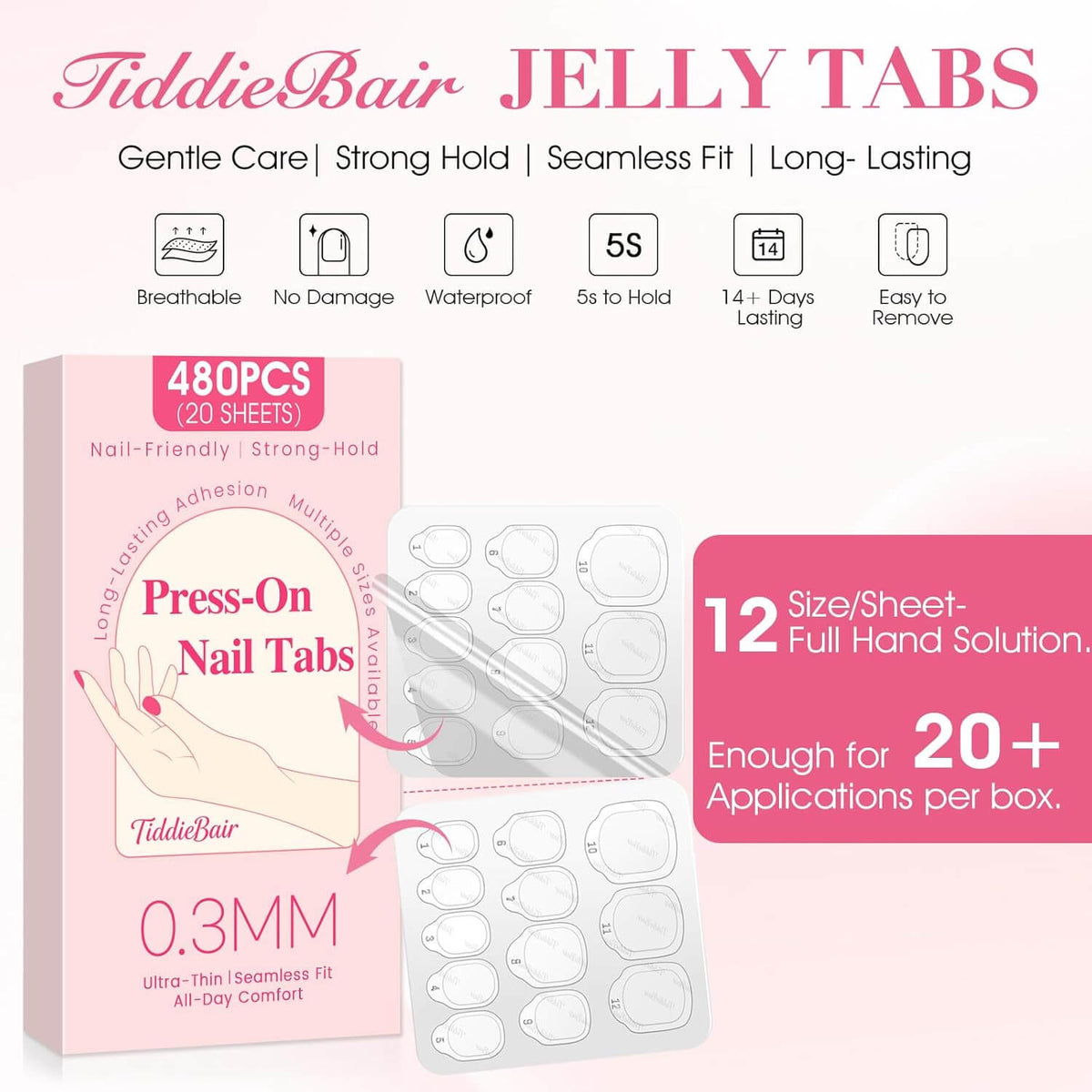 Nail Adhesive Tabs - 480 Pcs NailSala