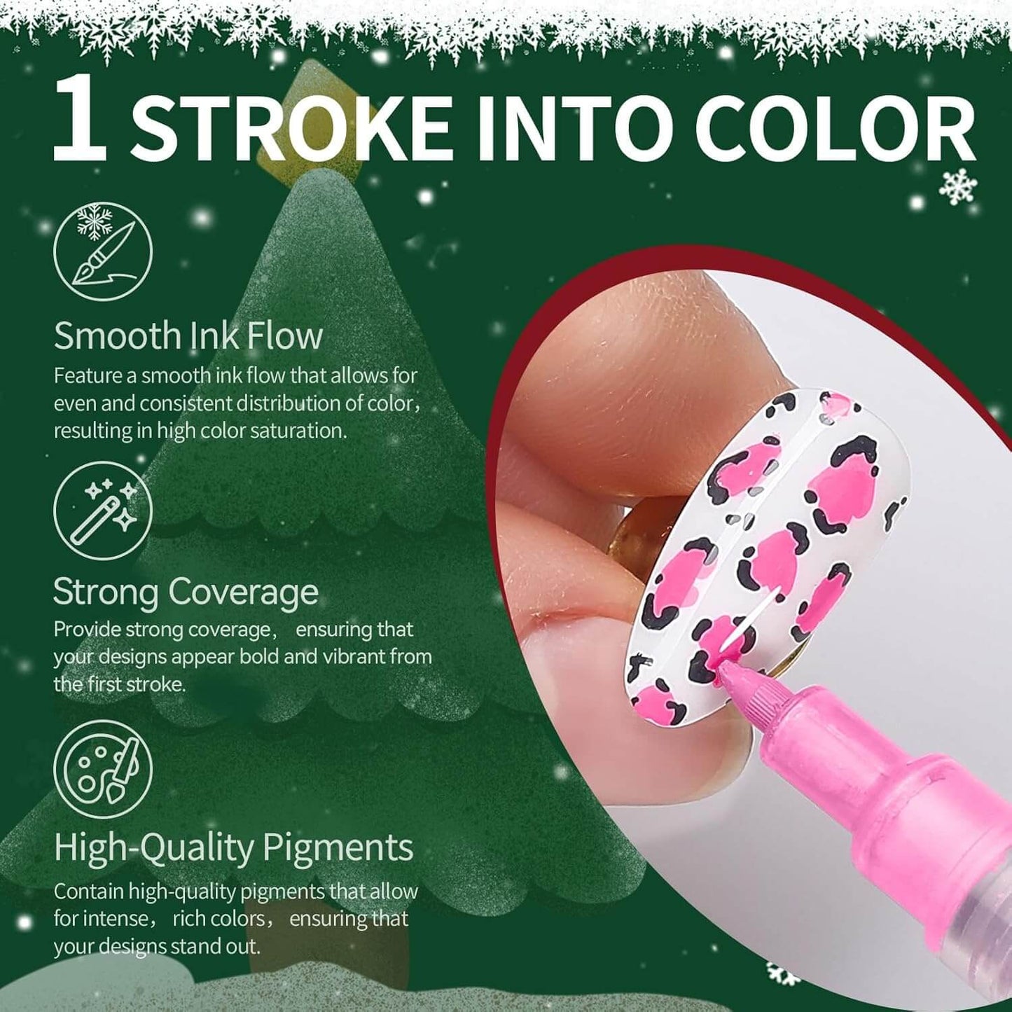 Nail Art Pens Set - 12 Colours - A Must-Have