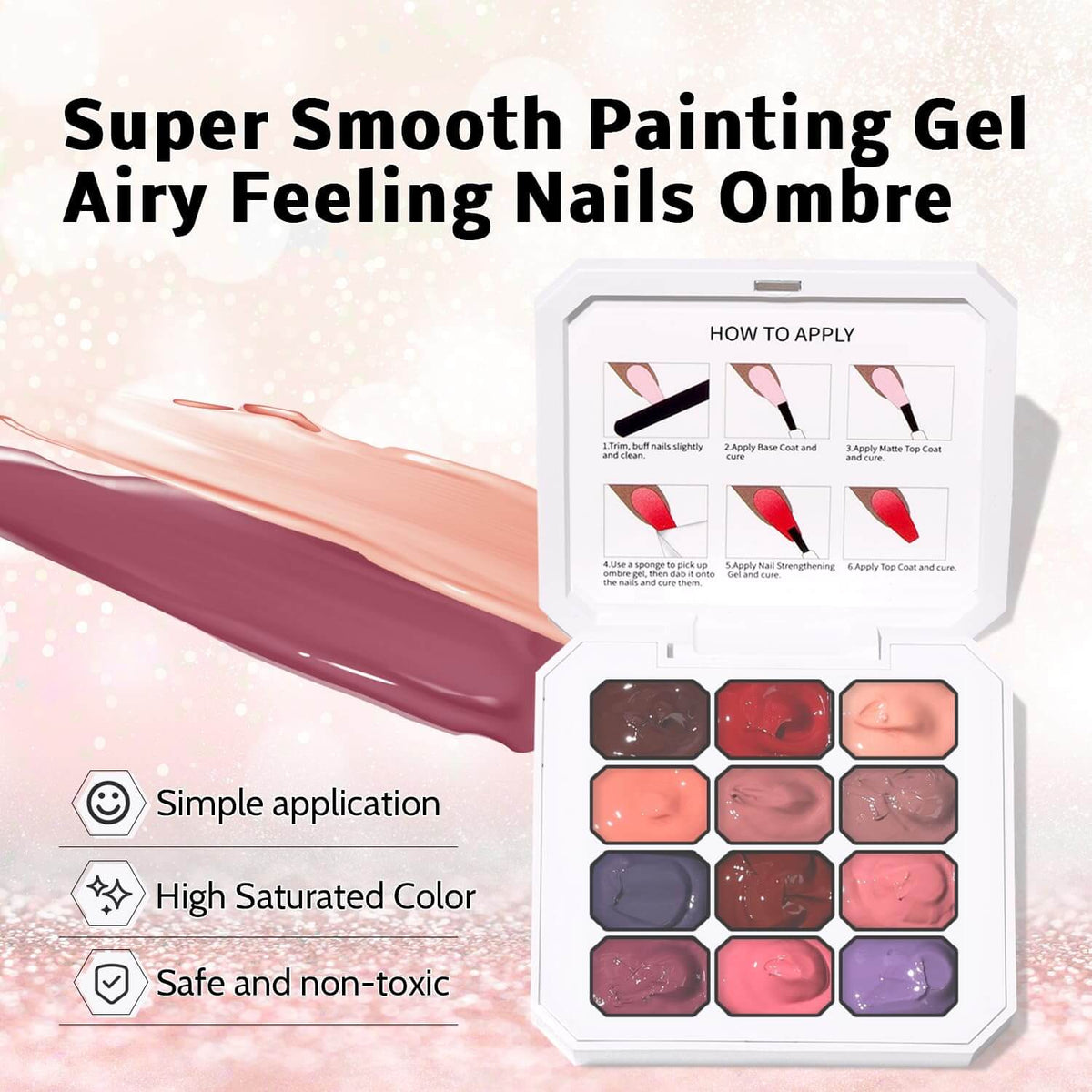 Ombre Gel Palette - 12 Colors NailSala
