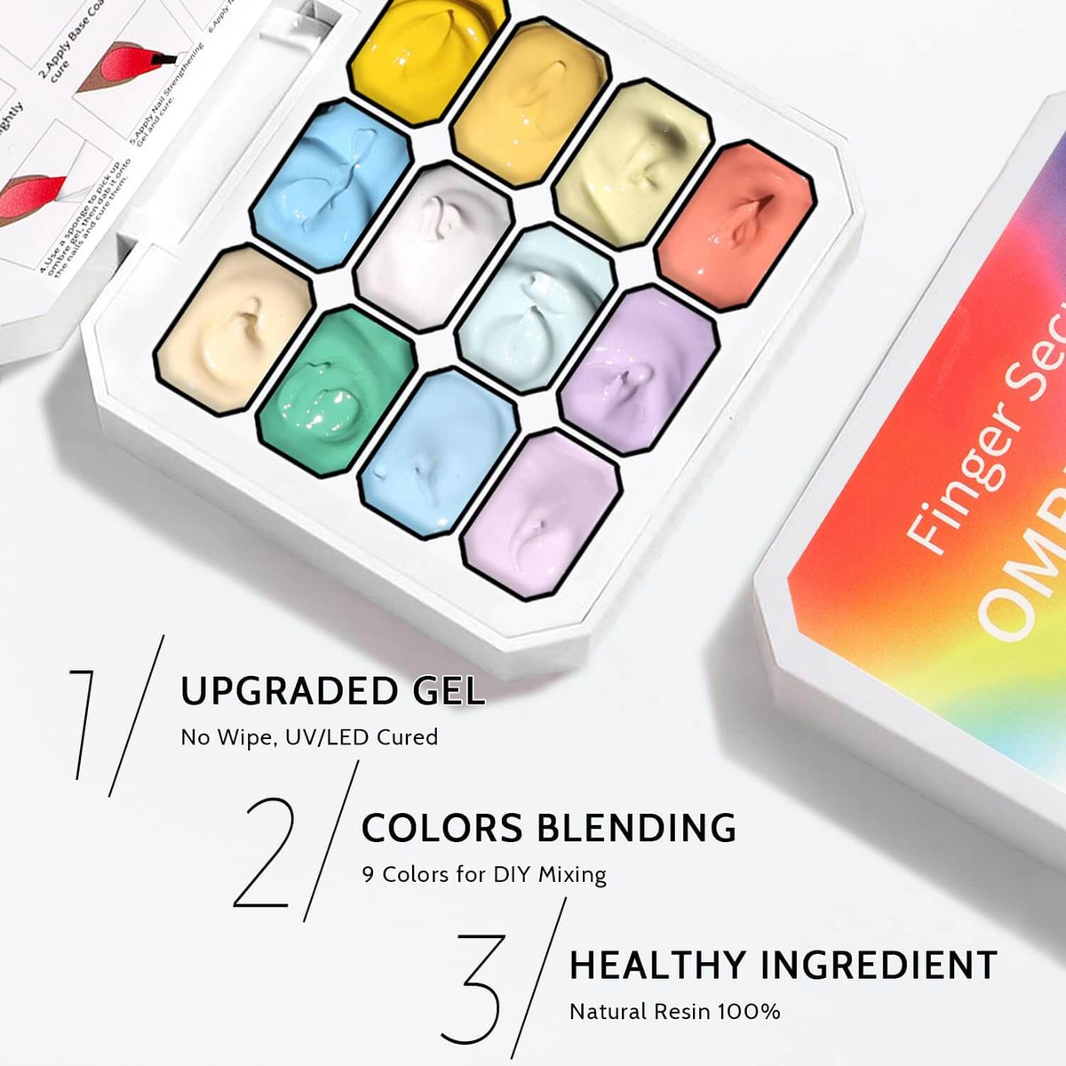 Ombre Gel Palette - 12 Colors NailSala