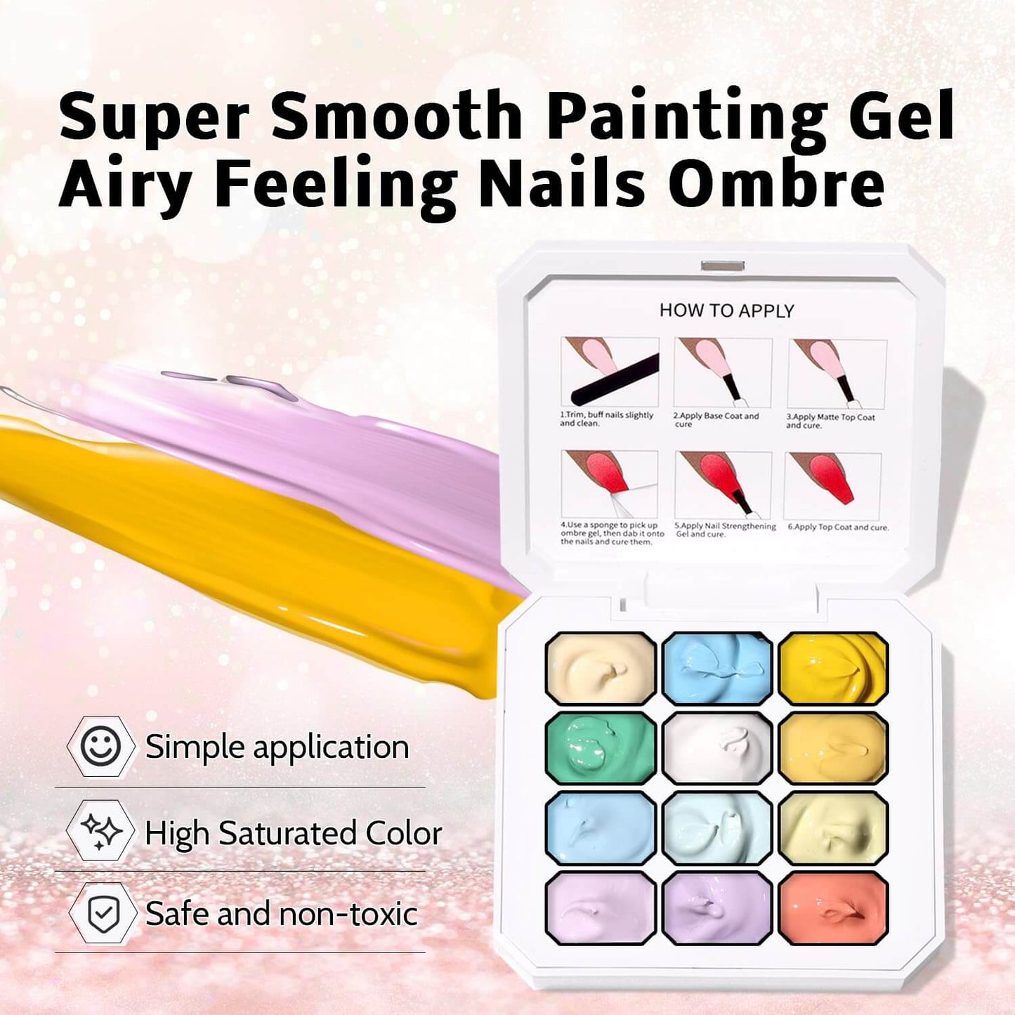 Ombre Gel Palette - 12 Colors NailSala