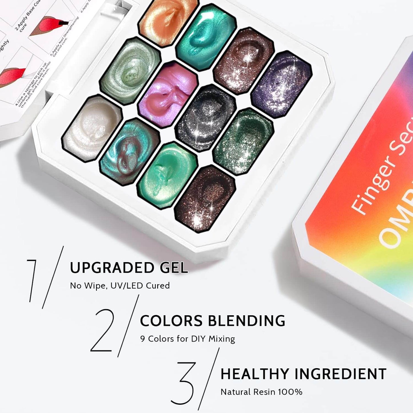 Ombre Gel Palette - 12 Colors NailSala