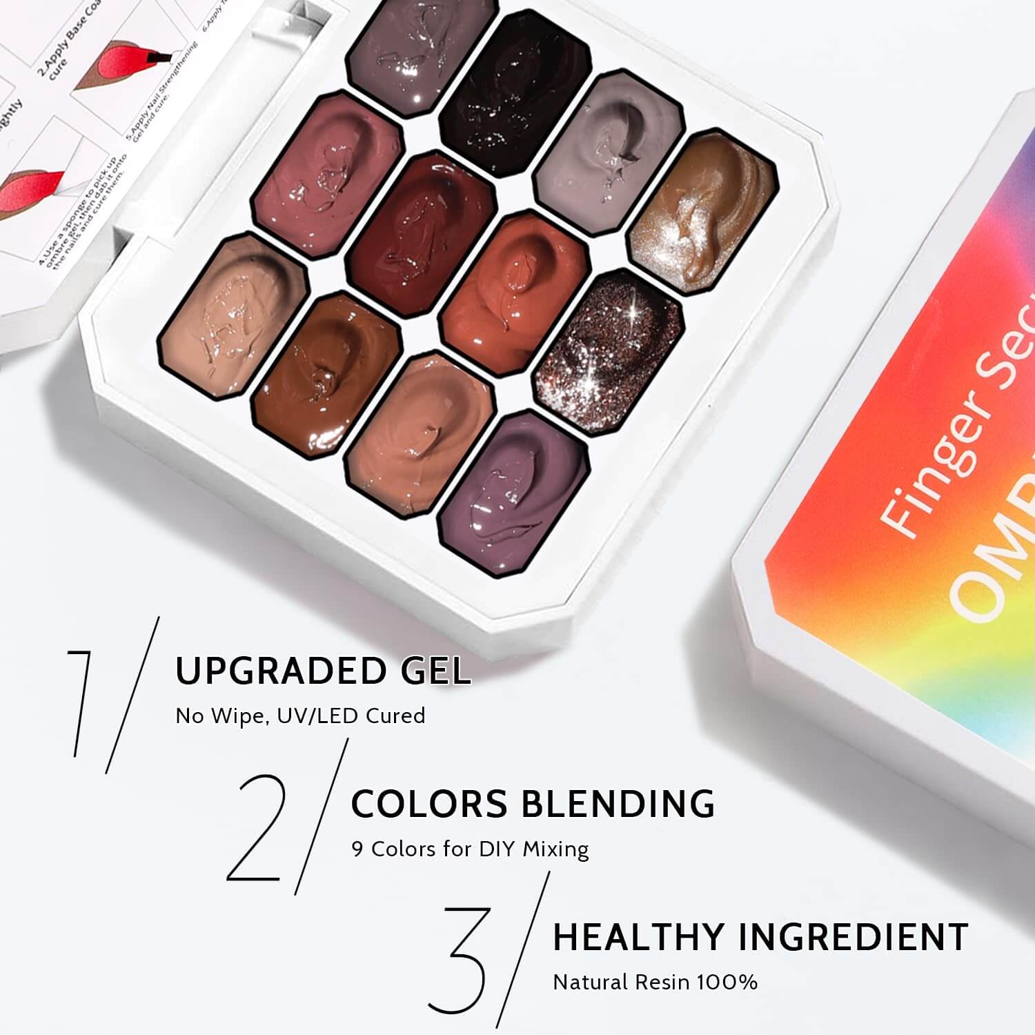 Ombre Gel Palette - 12 Colors NailSala