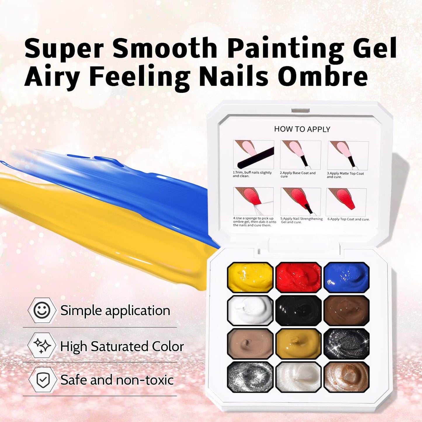 Ombre Gel Palette - 12 Colors NailSala