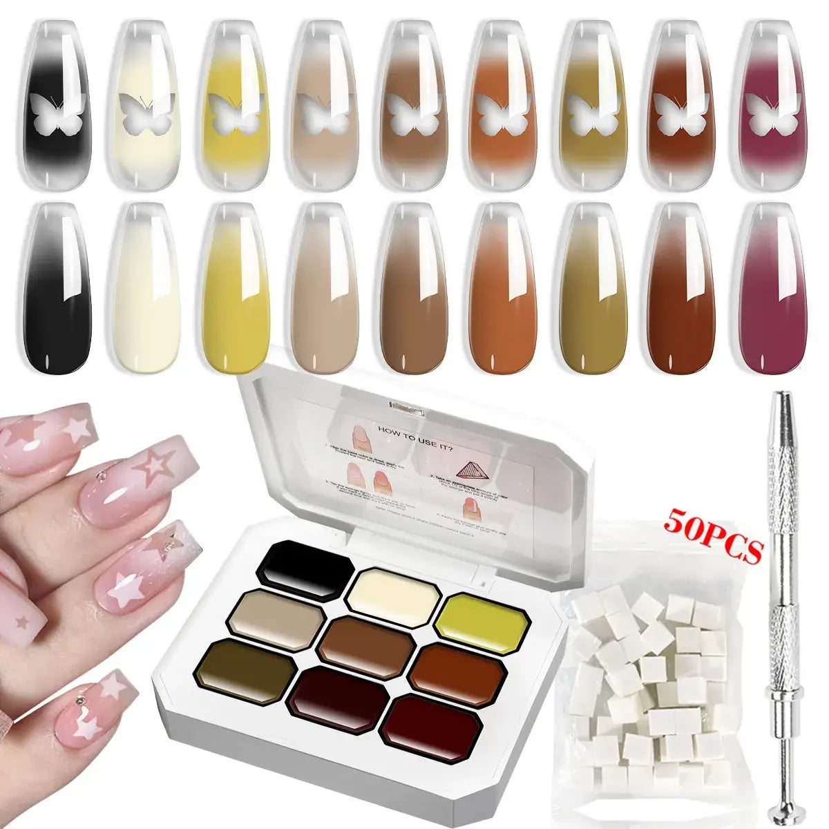 Ombre Gel Palette - 9 Colors NailSala
