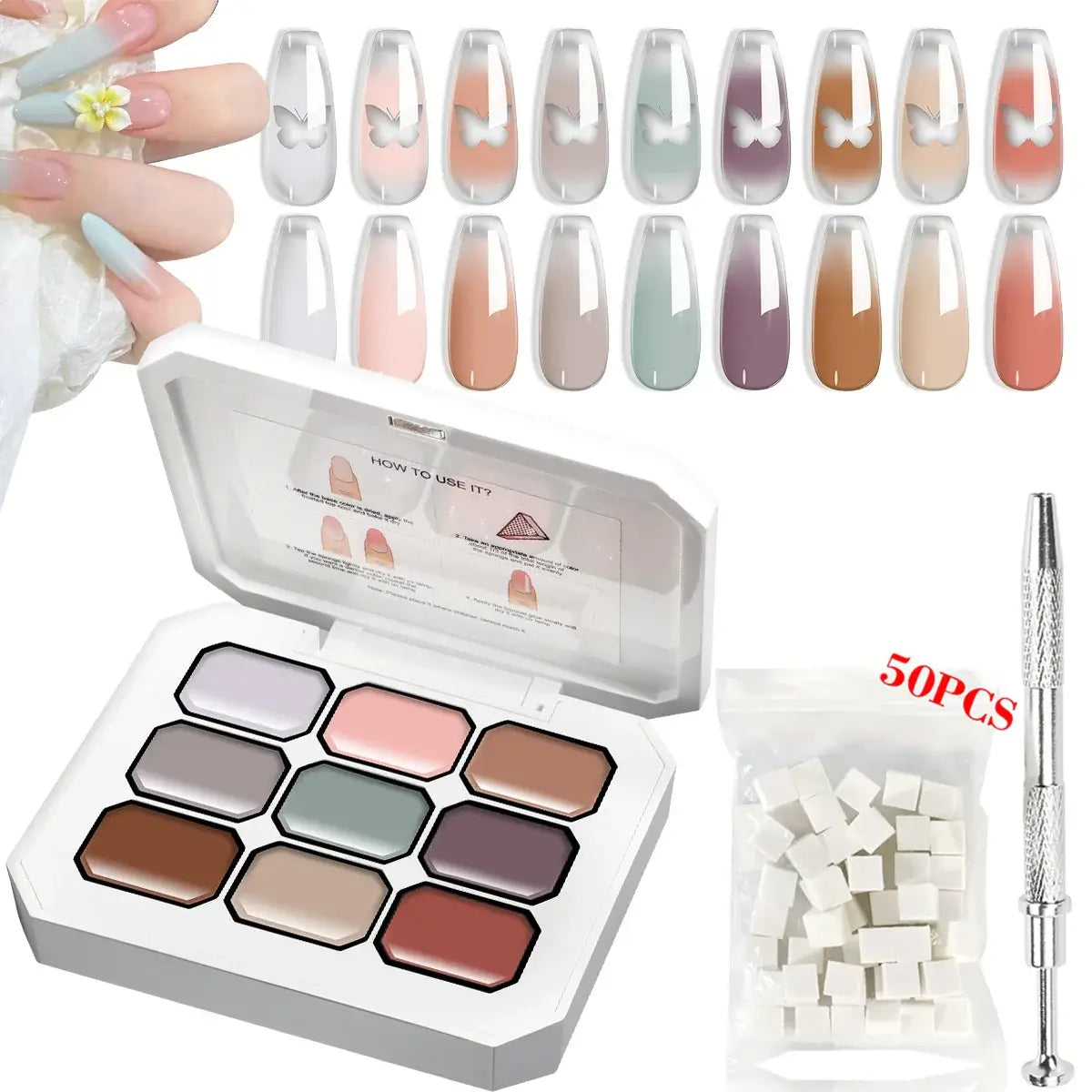 Ombre Gel Palette - 9 Colors NailSala