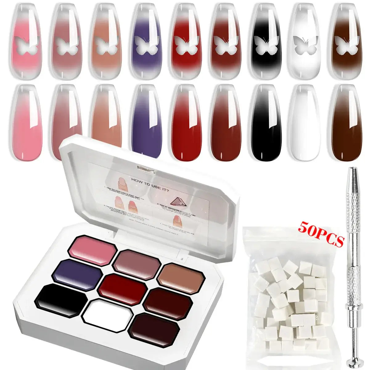 Ombre Gel Palette - 9 Colors NailSala