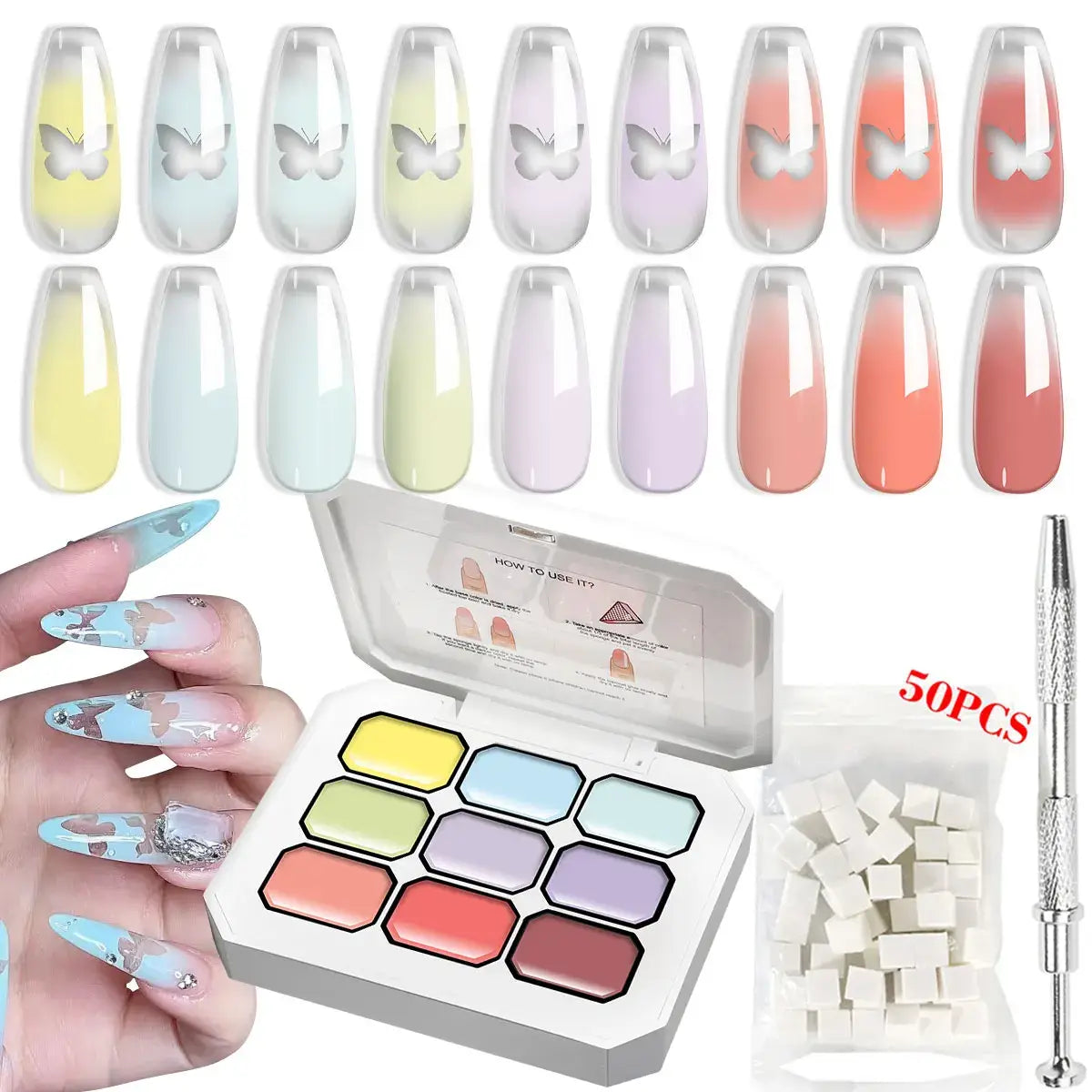 Ombre Gel Palette - 9 Colors NailSala