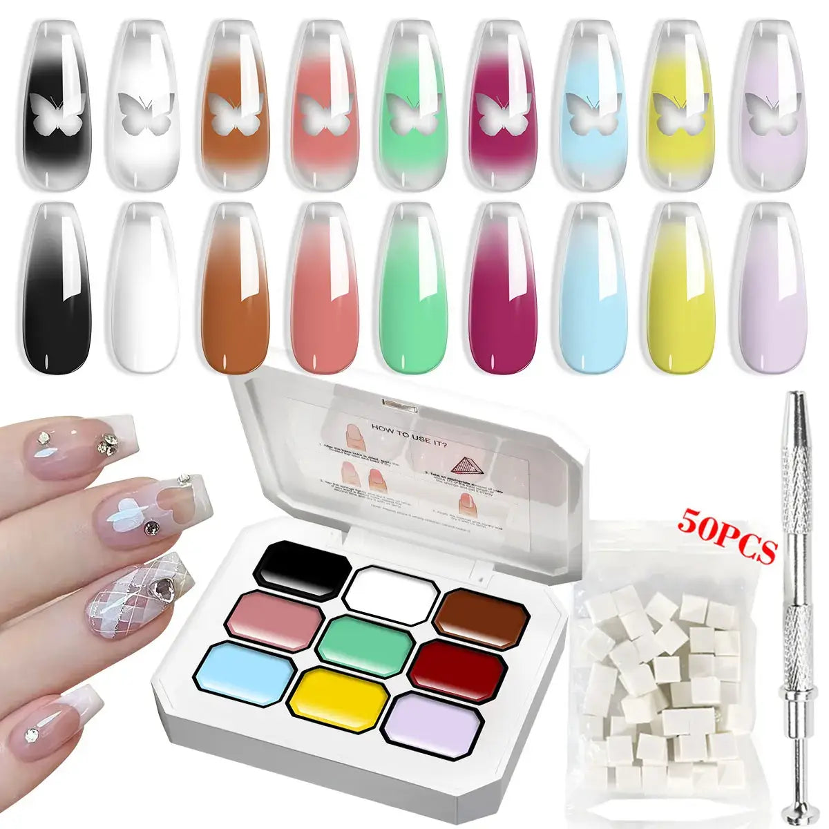 Ombre Gel Palette - 9 Colors NailSala