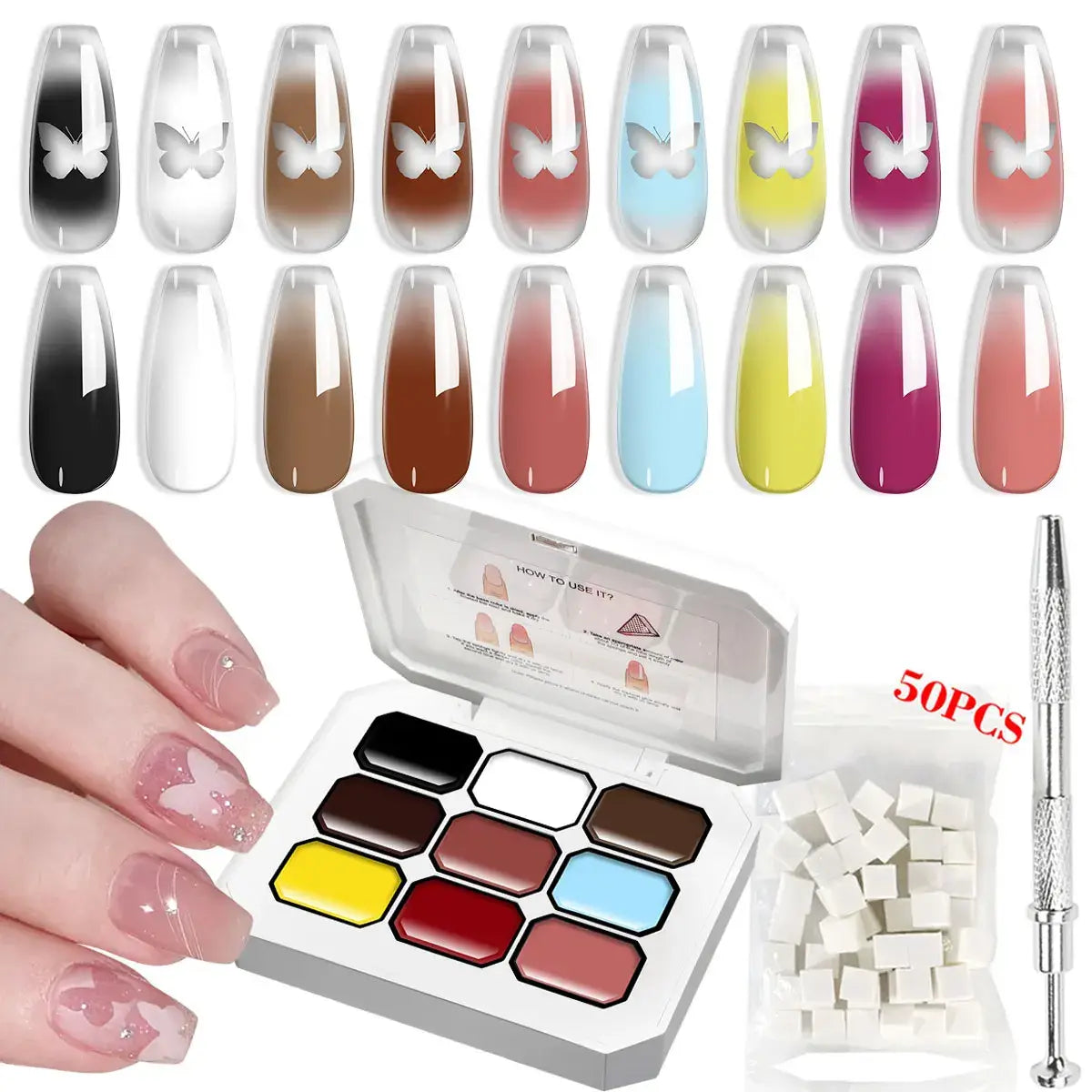 Ombre Gel Palette - 9 Colors NailSala