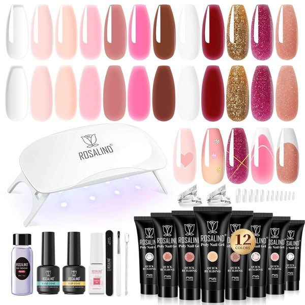 Poly Gel Nail Extension Kit - 12 Colors