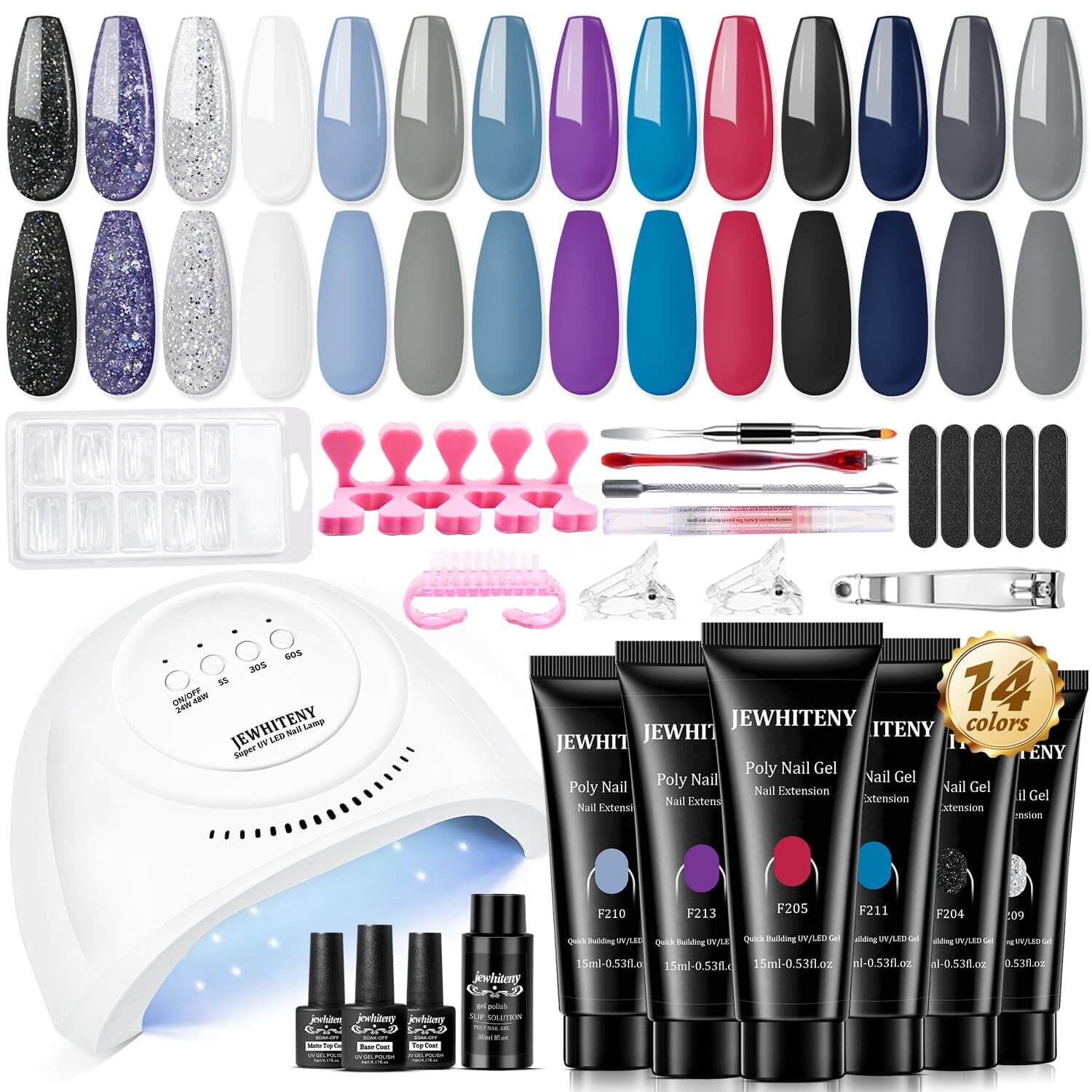 Poly Gel Nail Extension Kit 14 Colors NailSala