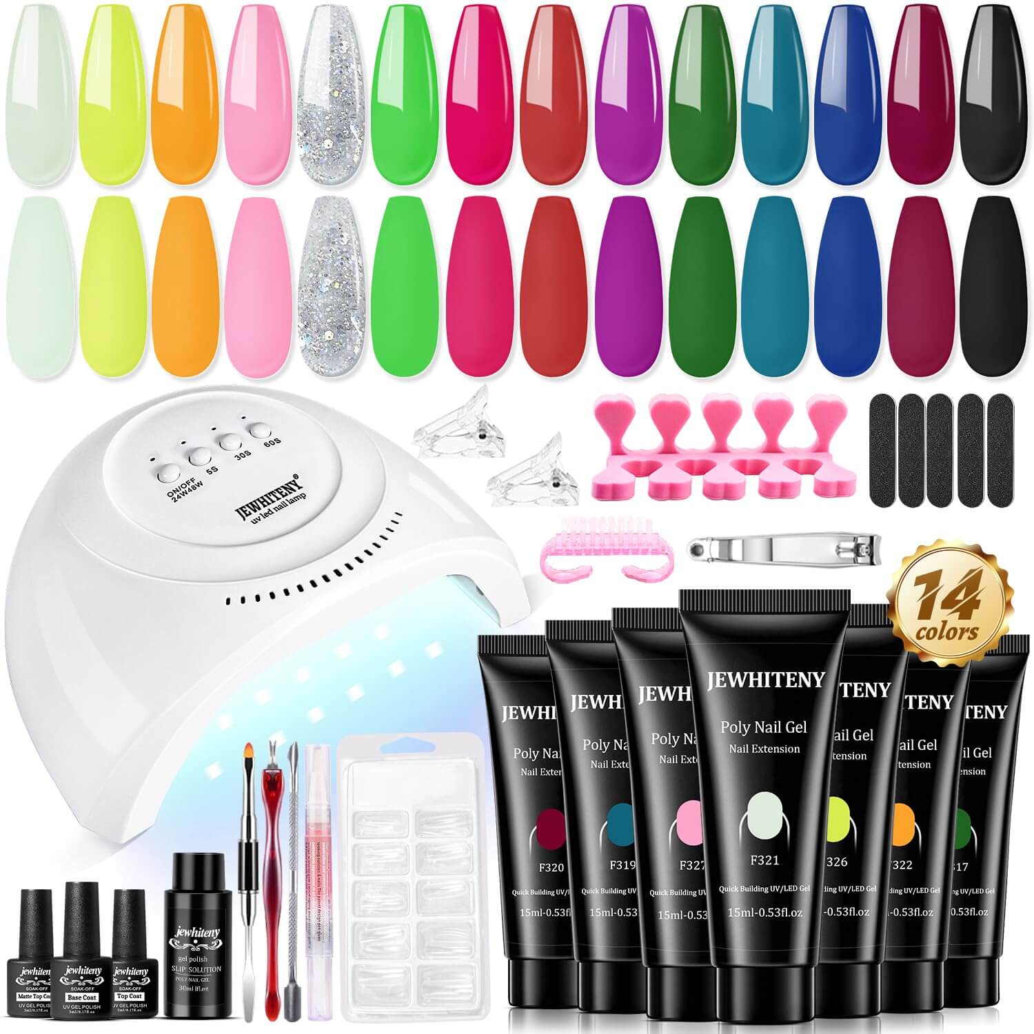 Poly Gel Nail Extension Kit 14 Colors NailSala