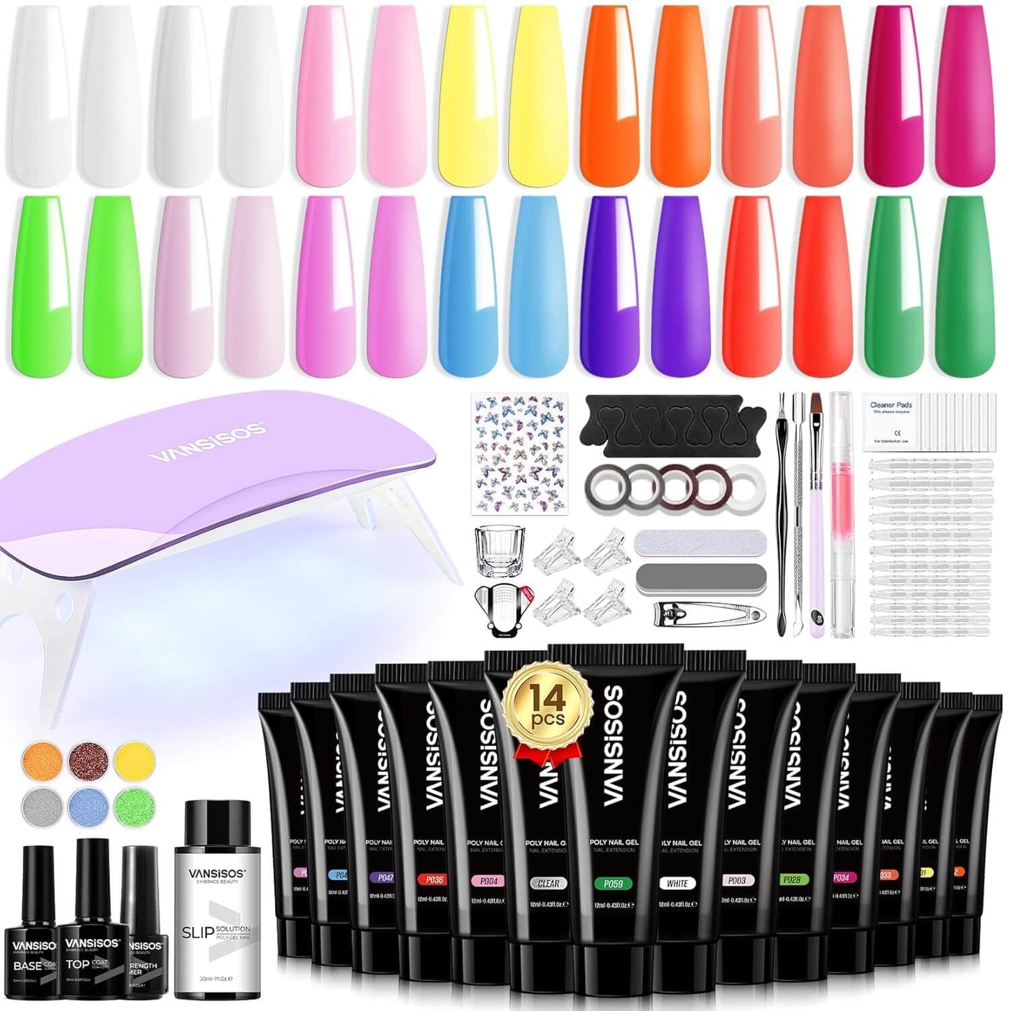 Poly Gel Nail Extension Kit - 14 Colors - Winter Collection 🔥 New Year's Gift 🔥 - NailSala