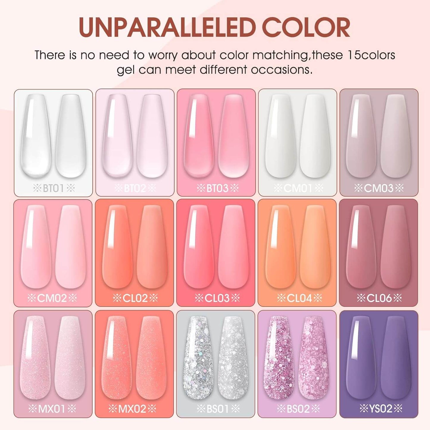 Poly Gel Nail Extension Kit - 15 Colors | UK Store - NailSala