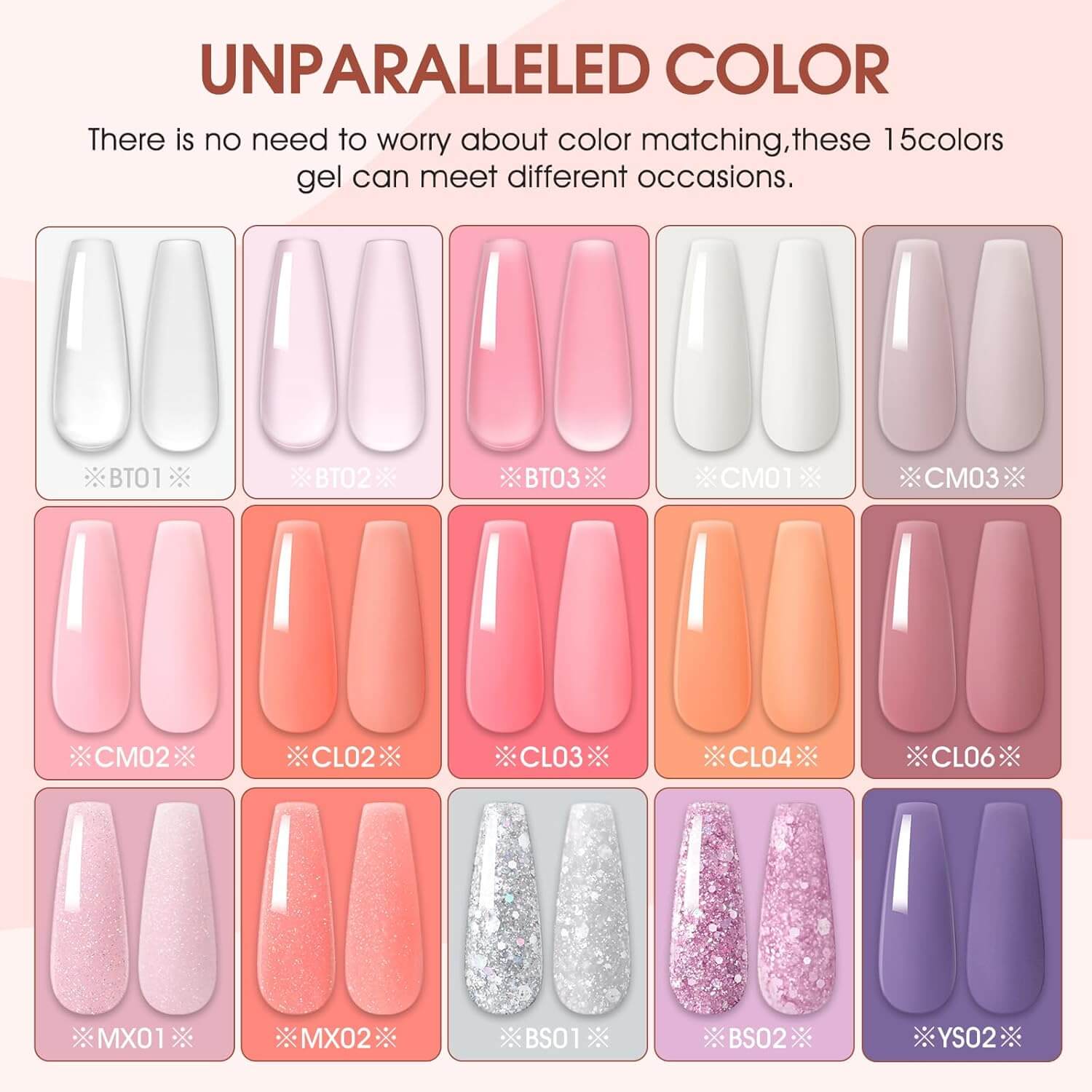 Poly Gel Nail Extension Kit - 15 Colors | UK Store - NailSala