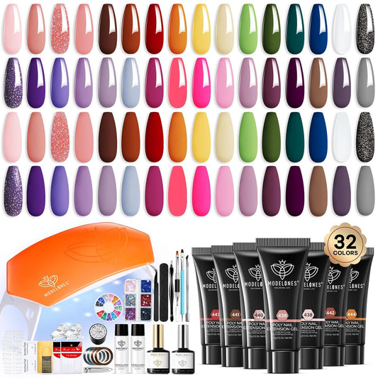 Poly Gel Nail Extension Kit - 32 Stunning Colors - NailSala
