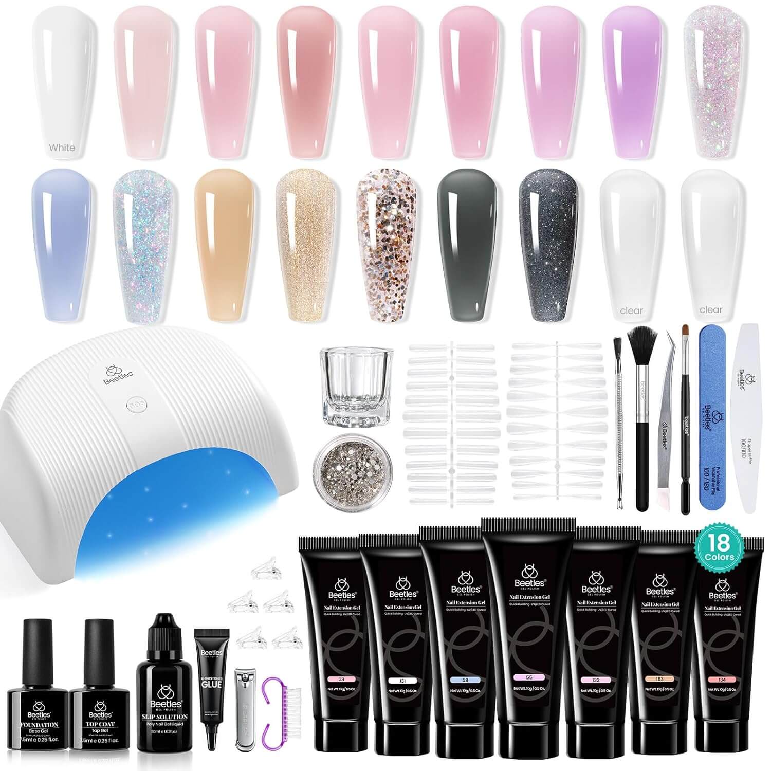 Poly Gel Nail Extension Kit 🔥 Only Today 🔥 18/22 Colours