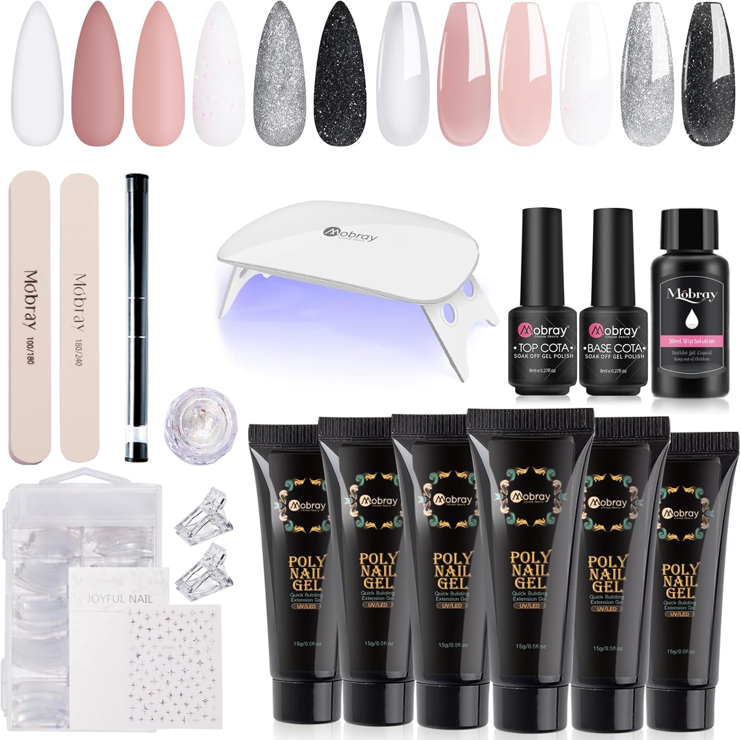 Poly Gel Nail Extension Kit - Winter Collection, 6 Colors - NailSala