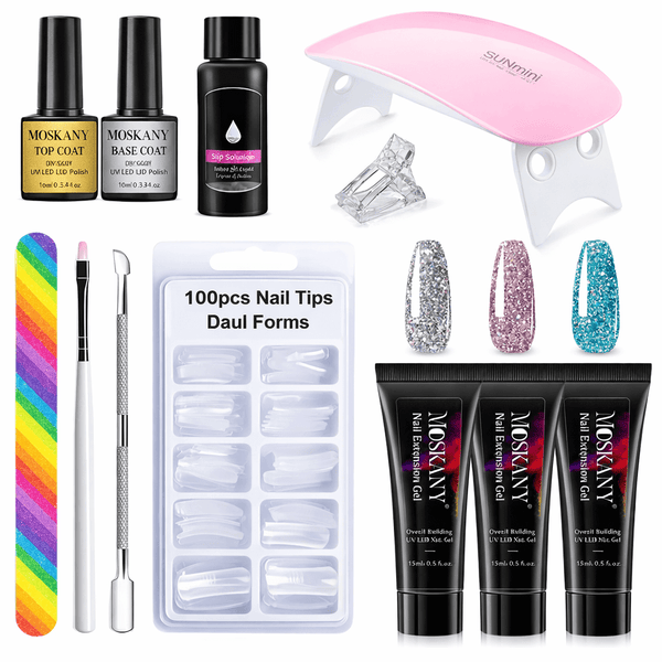 Poly Nail Gel Extension Kit - 3 Colours