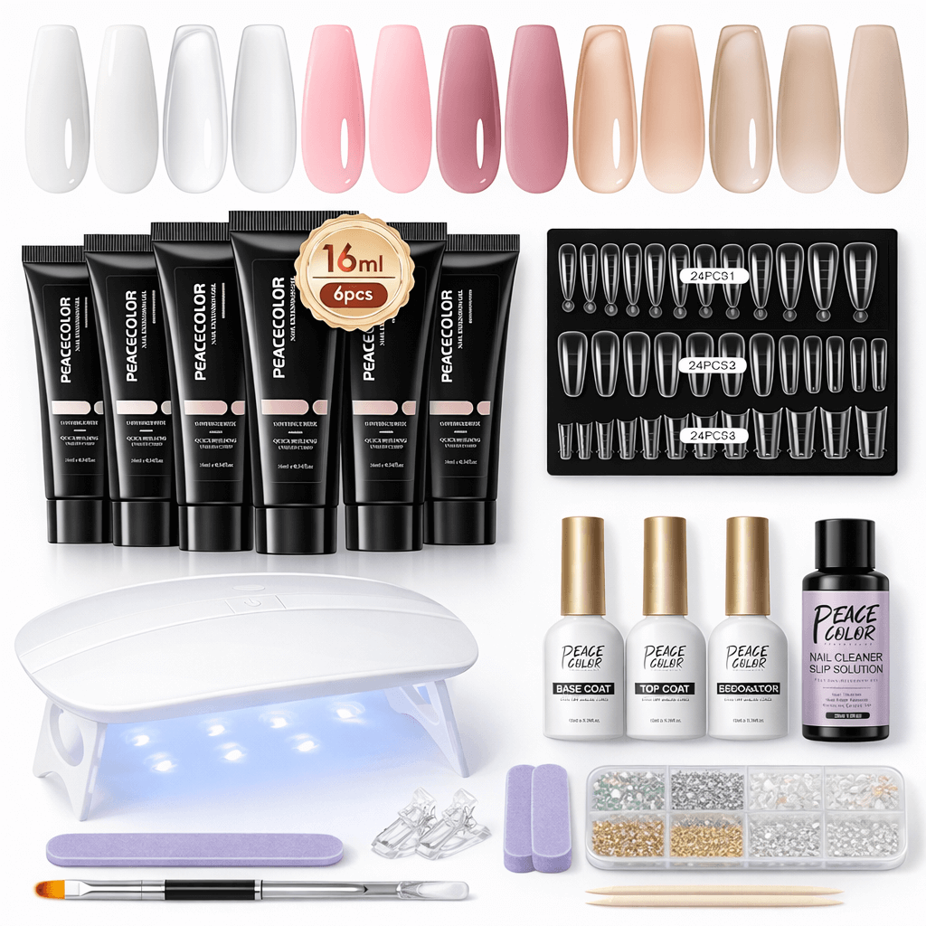 Poly Nail Gel Extension Kit - 6 Colours NailSala