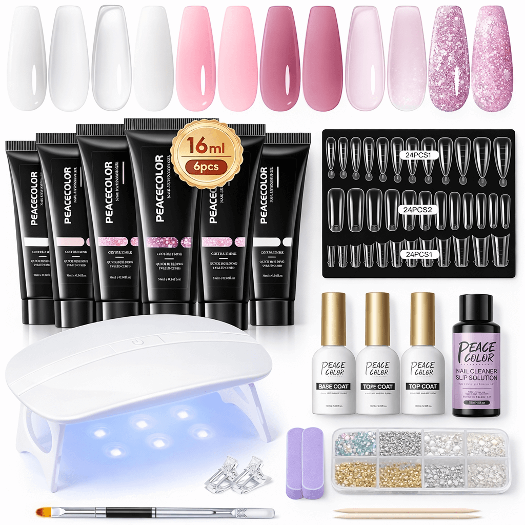 Poly Nail Gel Extension Kit - 6 Colours NailSala
