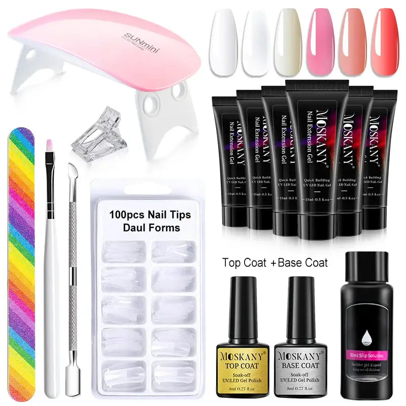 Poly Nail Gel Extension Kit - 6 Colours NailSala