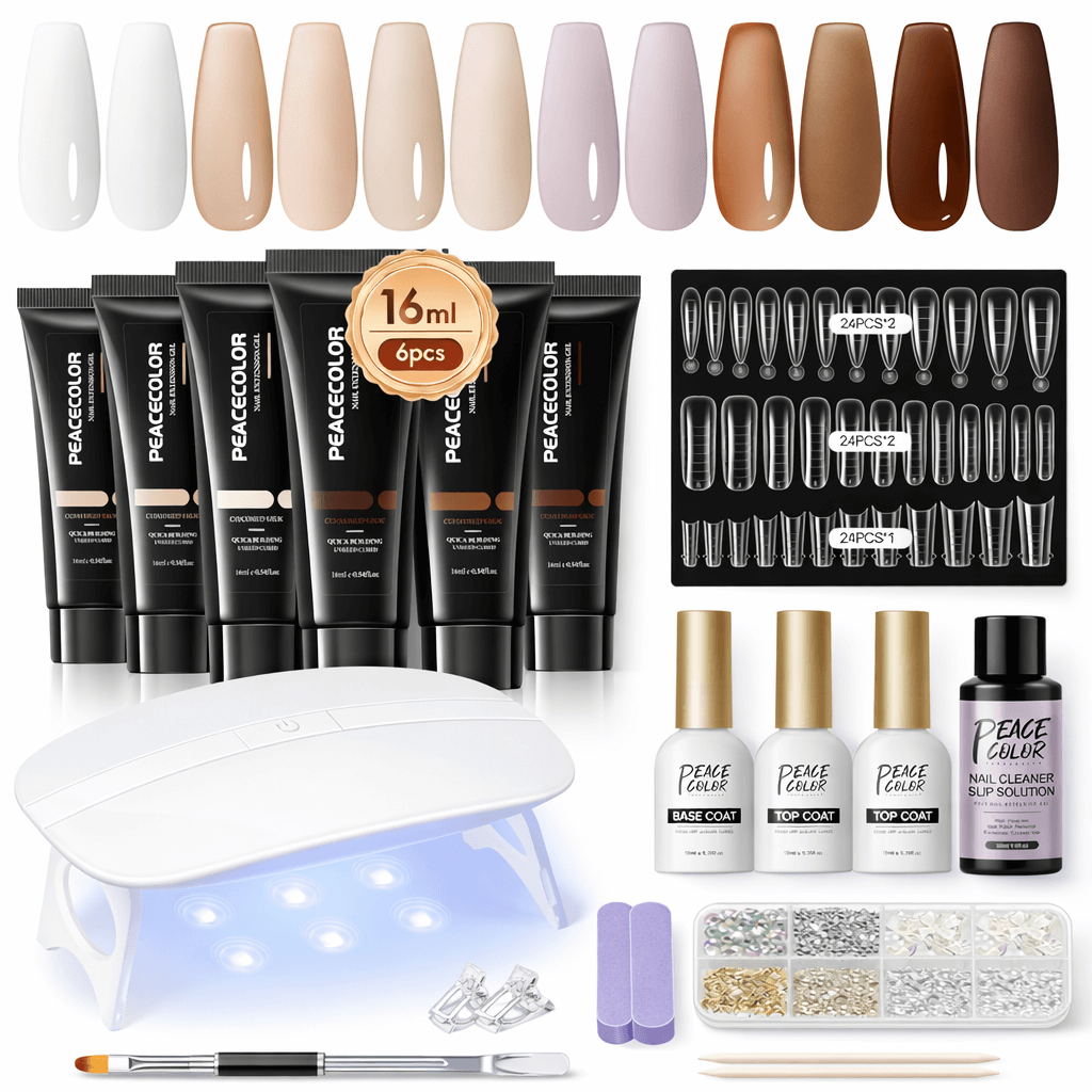 Poly Nail Gel Extension Kit - 6 Colours NailSala