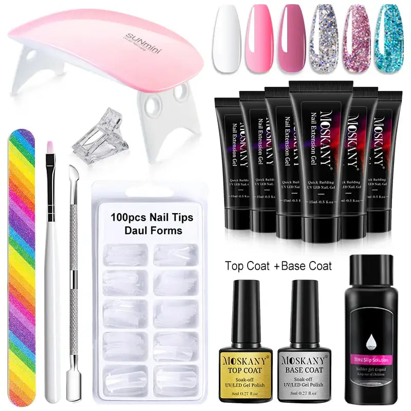 Poly Nail Gel Extension Kit - 6 Colours NailSala