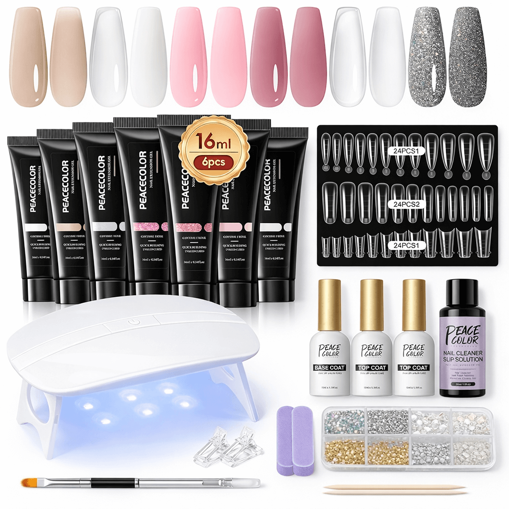 Poly Nail Gel Extension Kit - 6 Colours NailSala