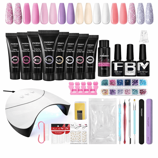 Poly Nail Gel Kit 8 Colours - UK NailSala