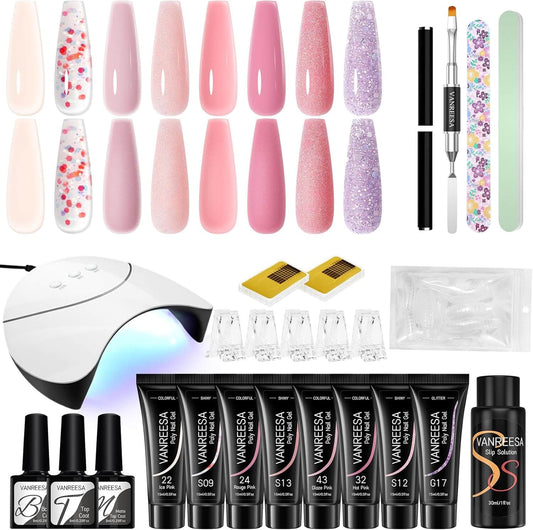 Poly Nail Gel Kit - 8 Vibrant Colors - UK - NailSala