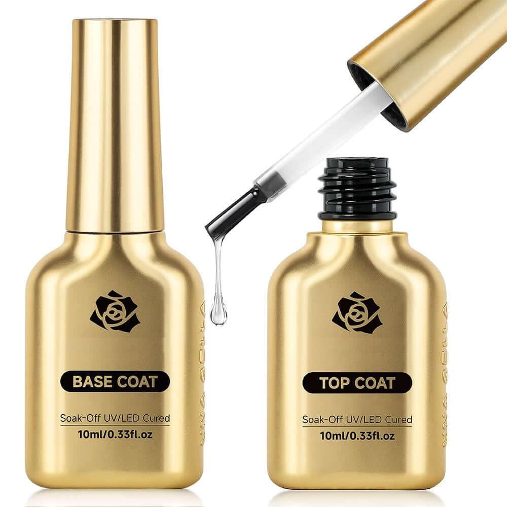 Rubber Base & No Wipe Top Coat - 2Pcs