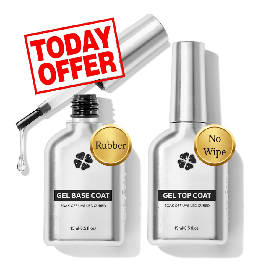 Rubber Base & No Wipe Top Coat - 2Pcs NailSala