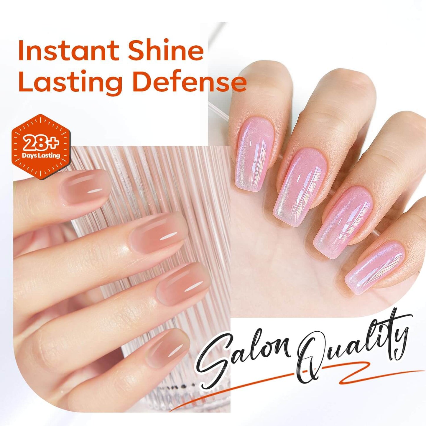 Rubber Base & Top Coat - 2Pcs NailSala