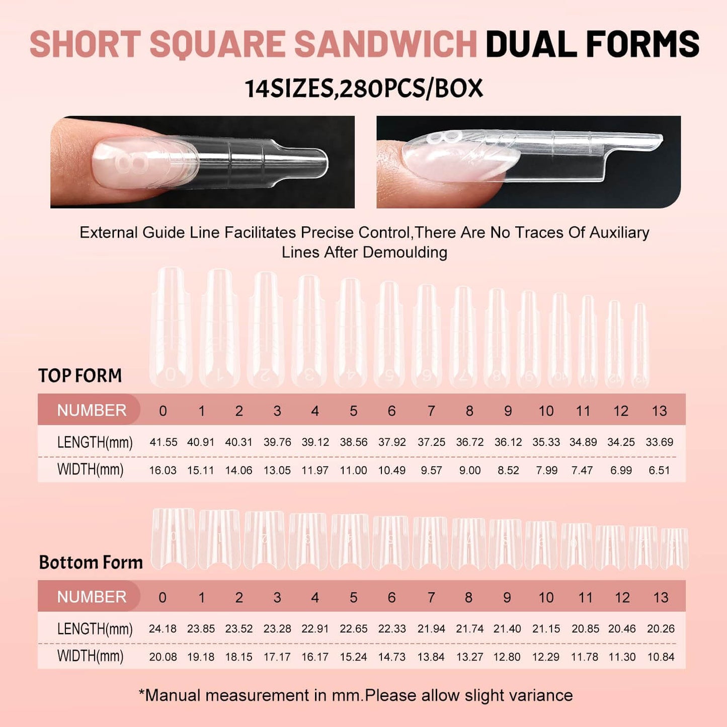 Sandwich Nails Dual Forms - 250 Pcs NailSala